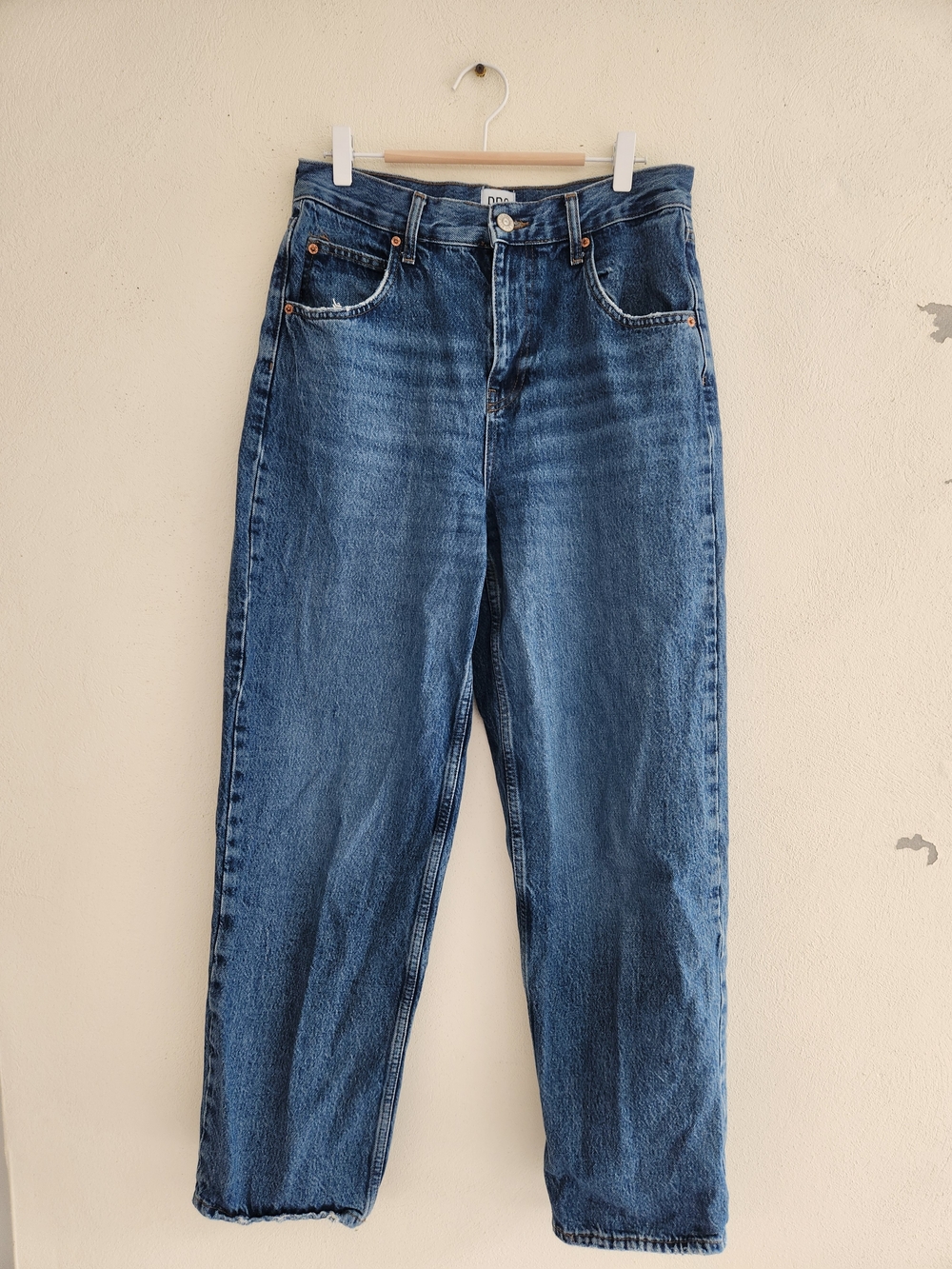 BDG Blue High-Rise Straight Jeans
